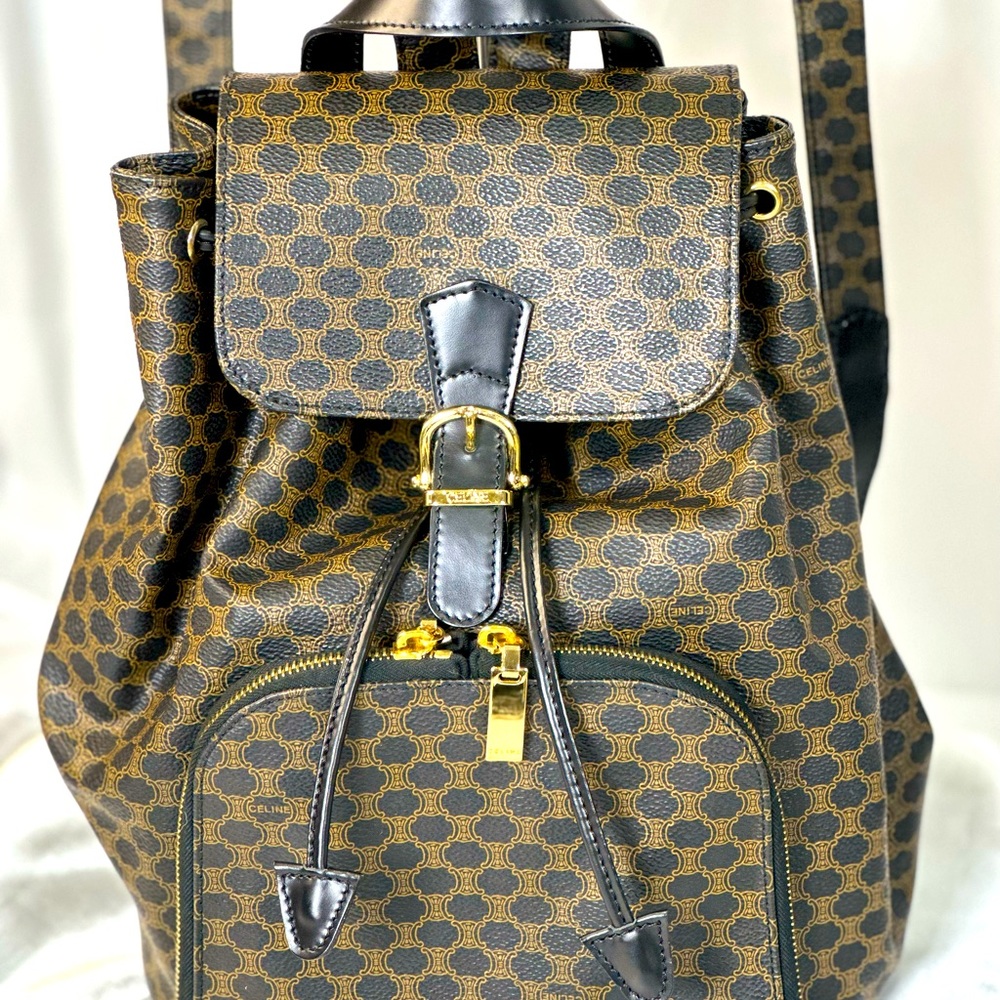 Celine Black Macadam RARE Backpack in pre owned but gorgeous condition.